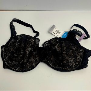 Play flex love my curves wired women’s Bra size 40D Black Lace